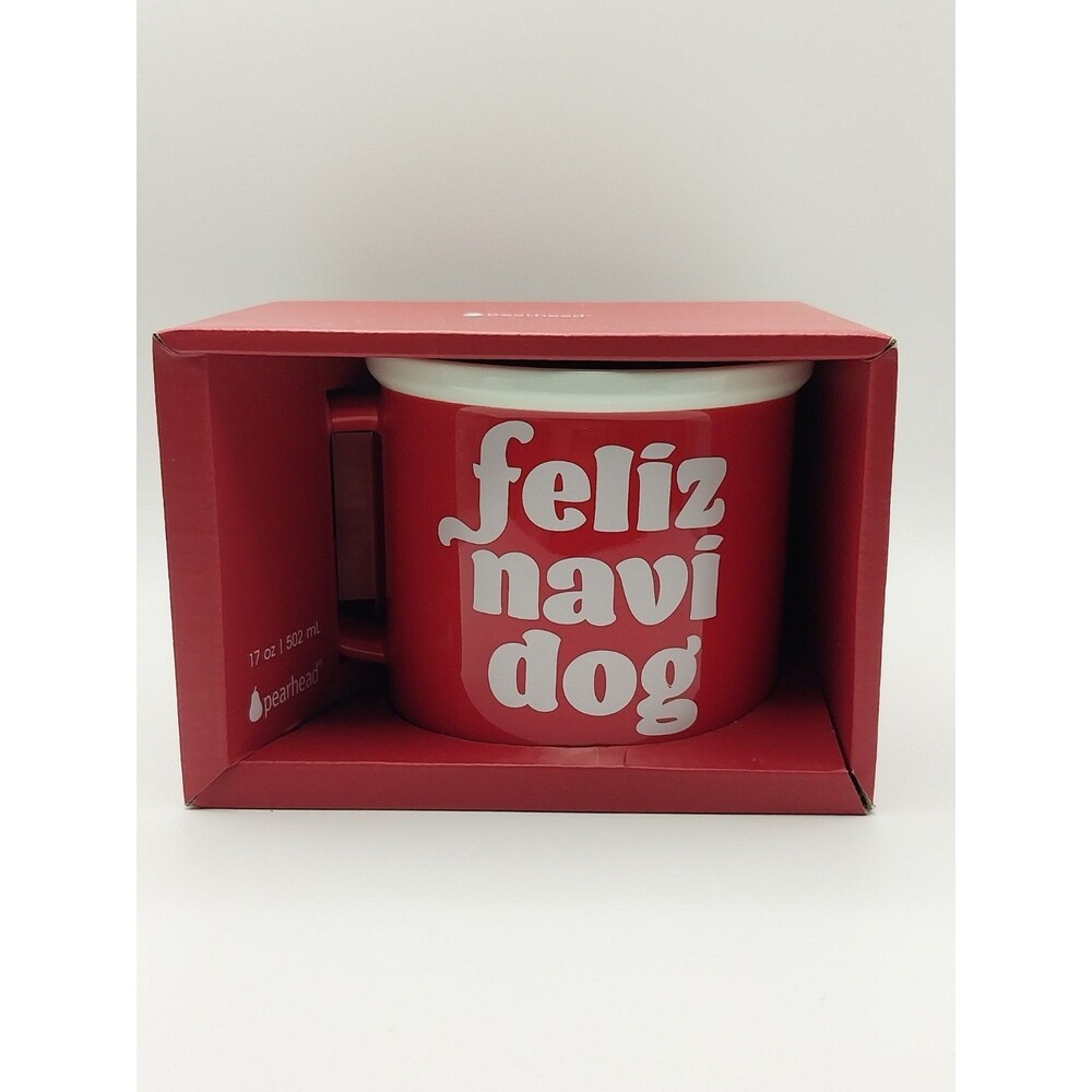 Pearhead Holiday Feliz Navidog Mug Christmas Gift For Dog Owners NIB